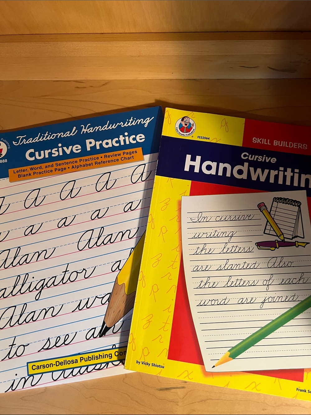 Carson-Dellosa and Frank Schaffer Cursive Handwriting Workbooks